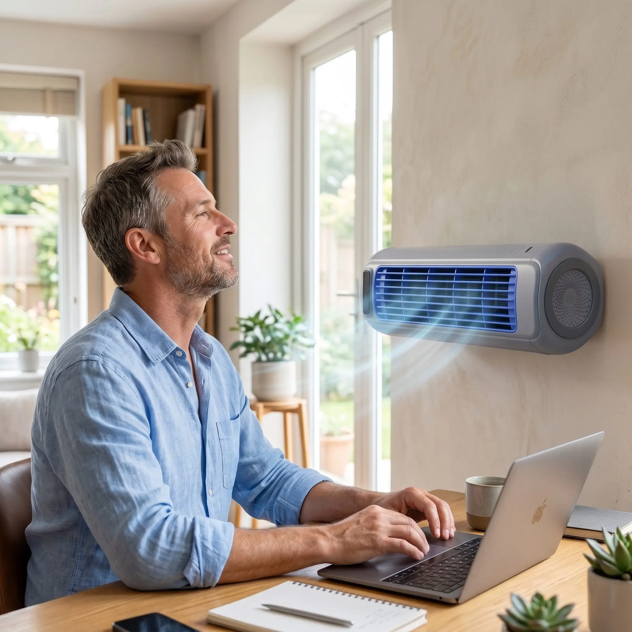 Froza Portable AC cooling a home office